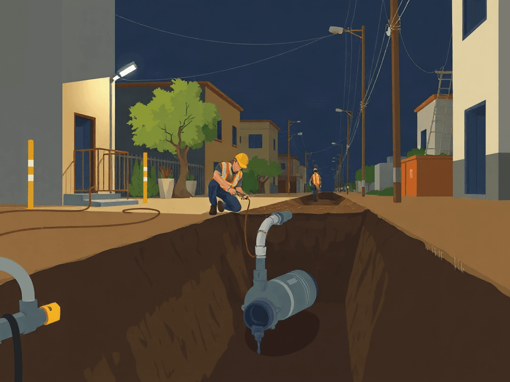JMAS repara de noche dos fugas de agua potable en avenidas Tecnológico y Ramón Rivera Lara, en Ciudad Juárez (imagen adicional)